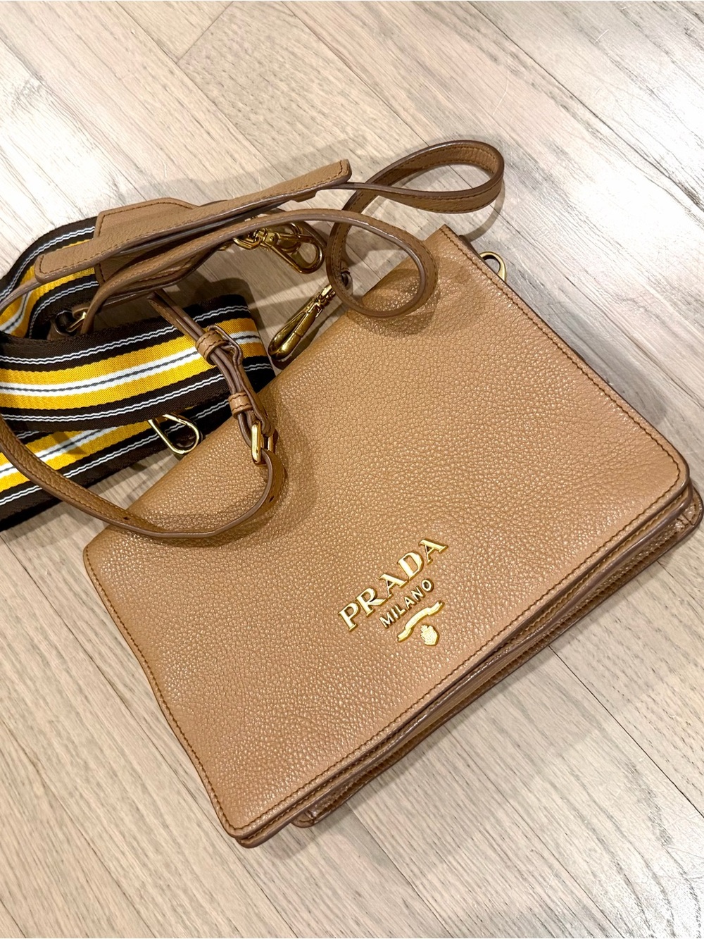 Prada crossbody/shoulder with two straps
